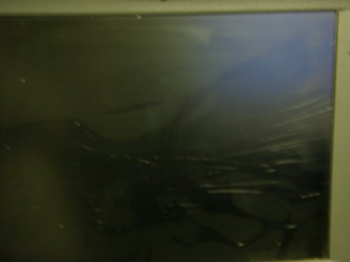 gerissenes Displaypanel
